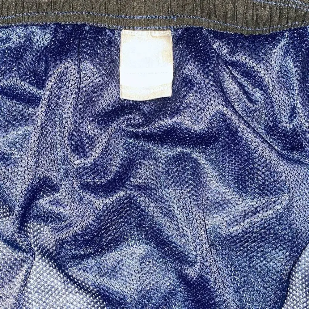 Vintage Nike Spellout Swim Trunks Navy Size Large